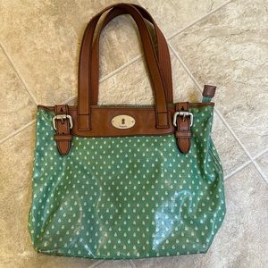 Fossil Key-Per Green Ladybug Purse